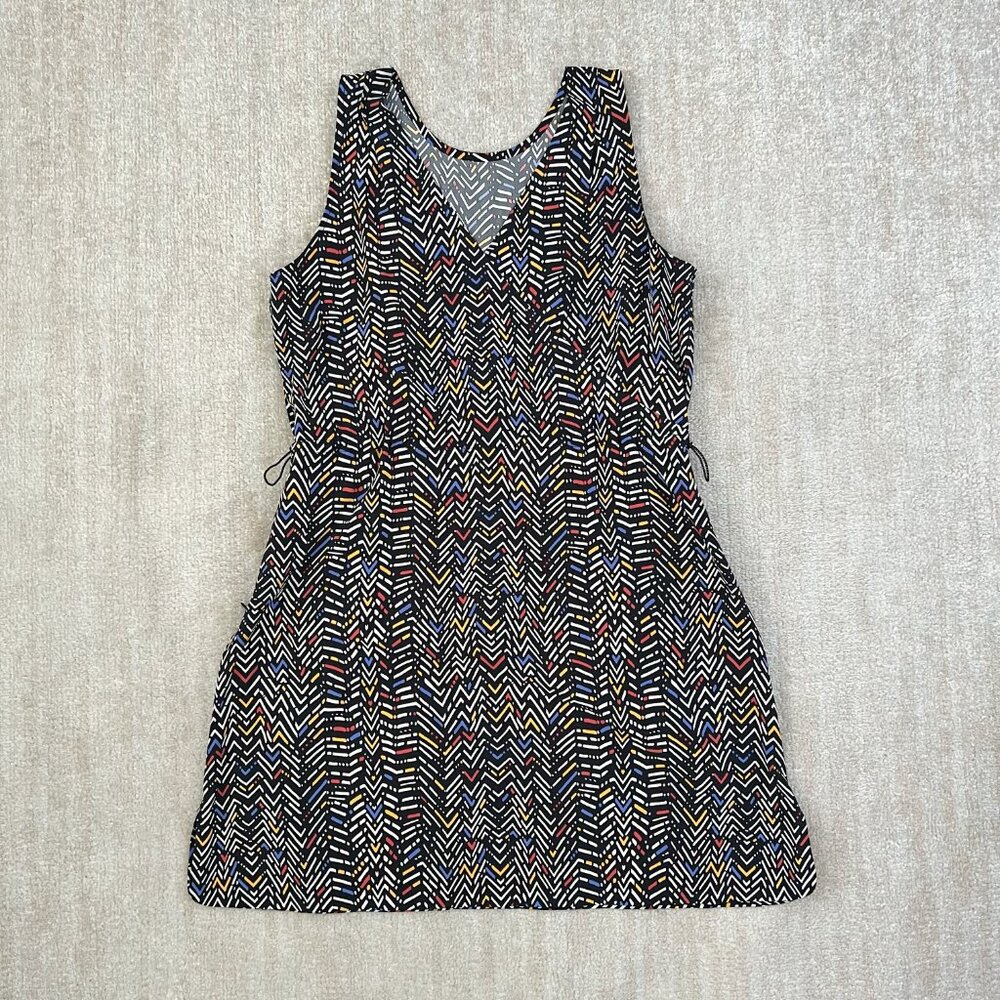 Title Nine Sleeveless Printed Dress With Pockets L